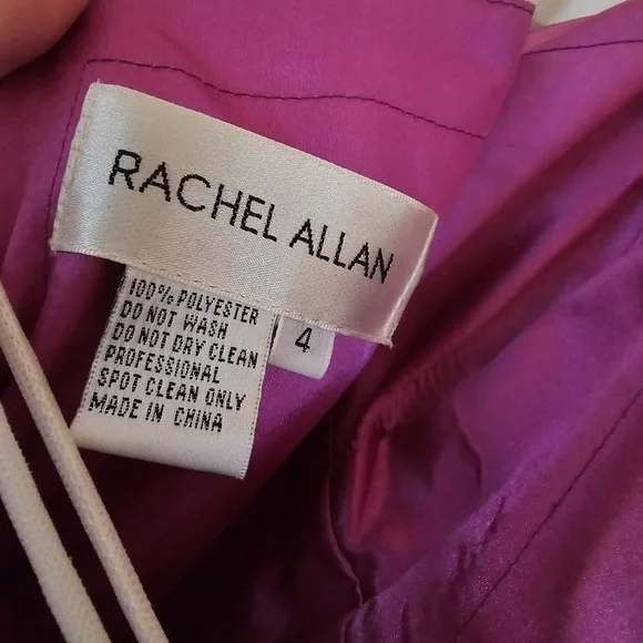 Stunning RACHEL ALLAN Purple and off white PROM Gown - Picture 12 of 12